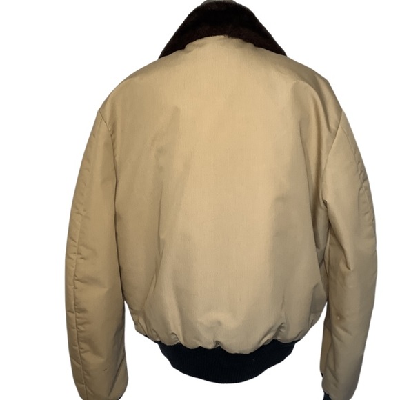 Vintage Weathercaster Tan Faux Fur Collar Jacket - Picture 4 of 10